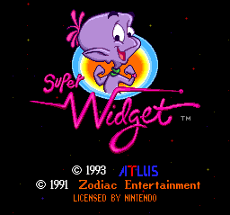 Super Widget (Europe) Title Screen